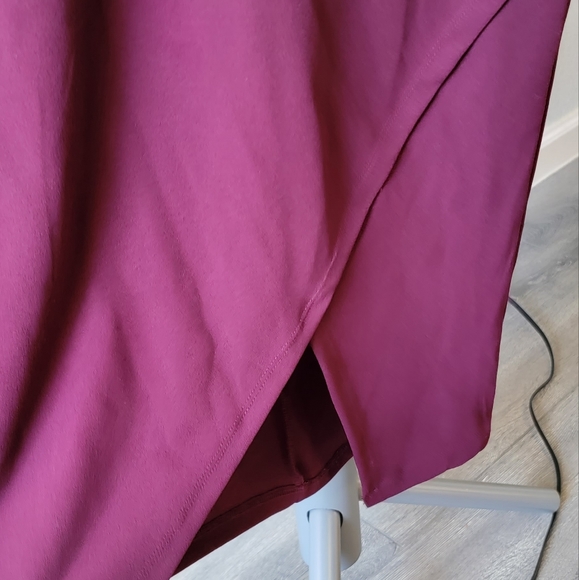 Almost Famous Burgundy Dress with Embroidered Neck - Picture 7 of 7